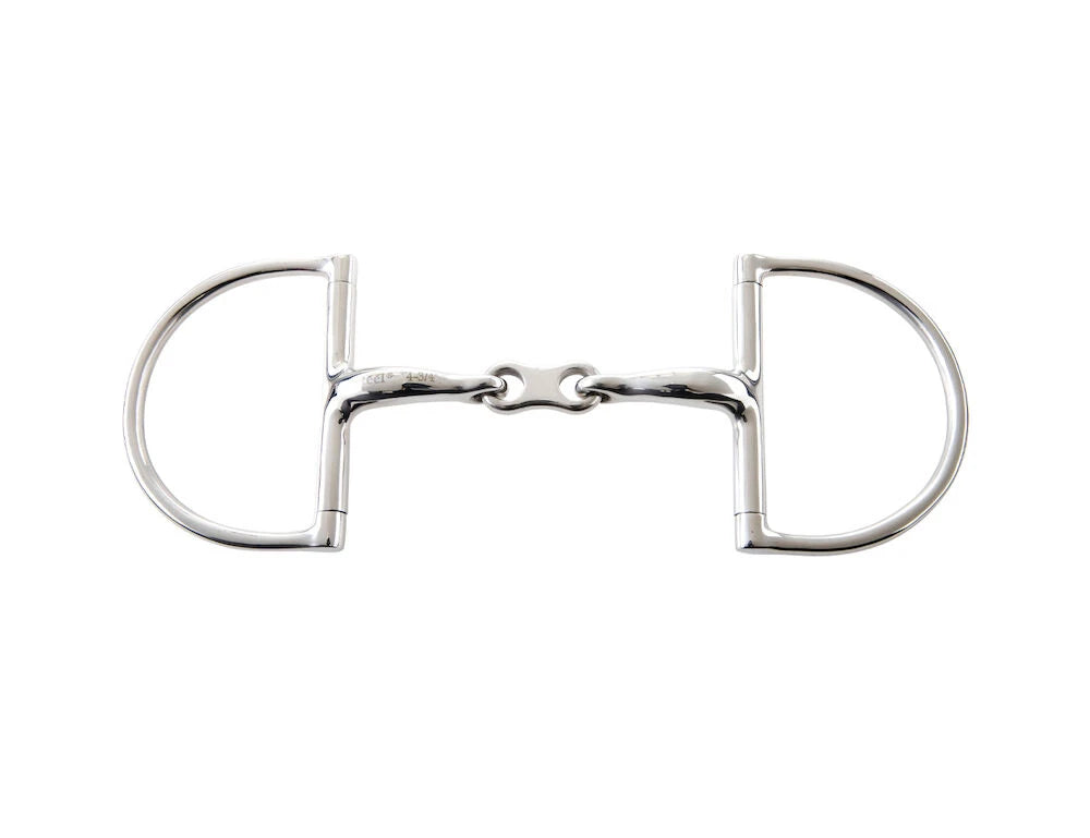 Korsteel Stainless Steel French Link Hunter Dee Ring Snaffle Bit