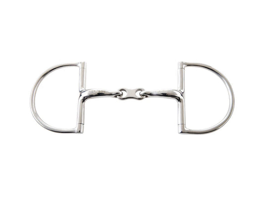 Korsteel Stainless Steel French Link Hunter Dee Ring Snaffle Bit