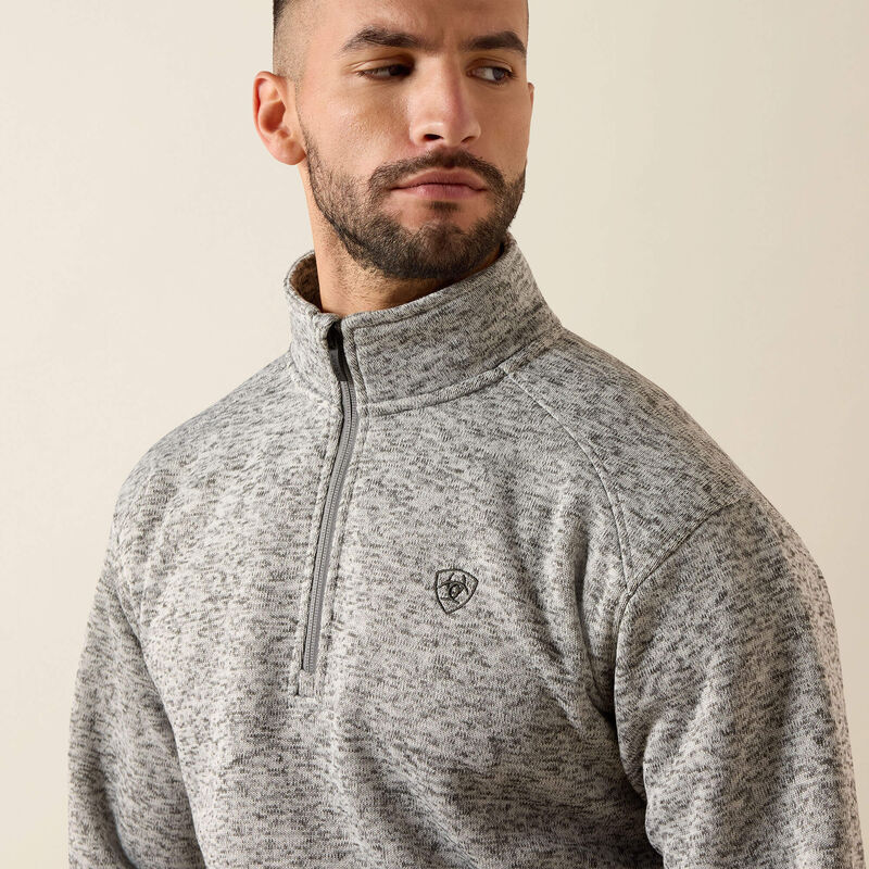 Ariat Mens Caldwell 1/4 Zip Sweater Nulla Heather