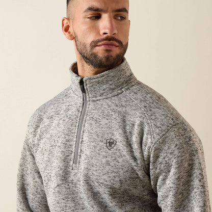 Ariat Mens Caldwell 1/4 Zip Sweater Nulla Heather