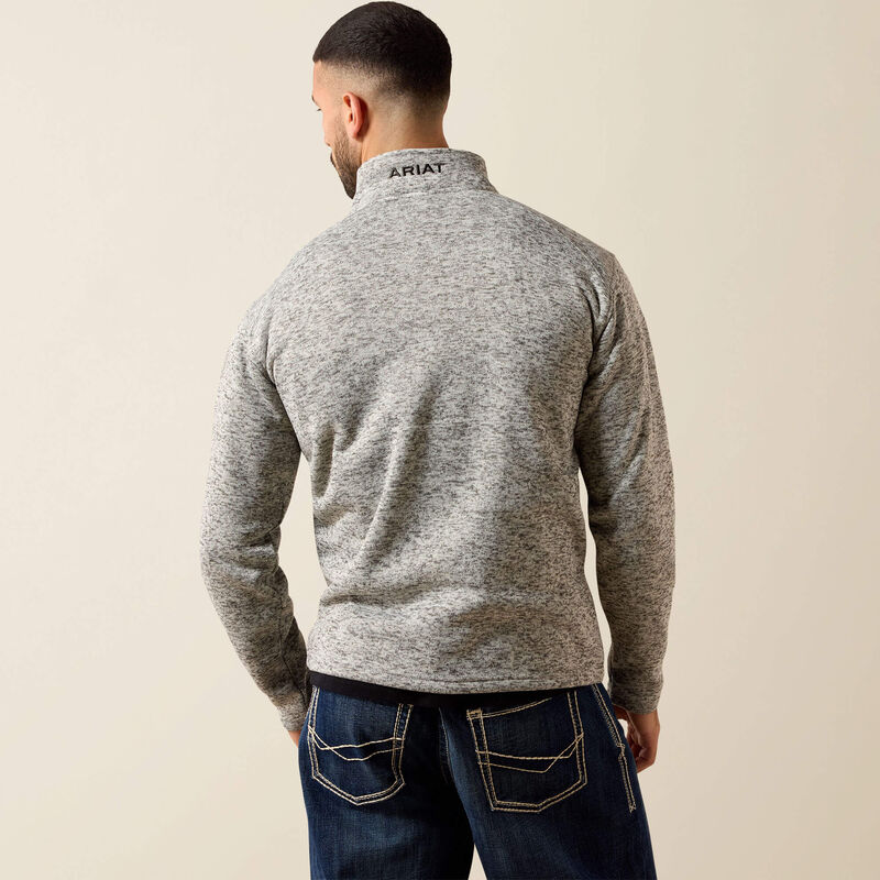 Ariat Mens Caldwell 1/4 Zip Sweater Nulla Heather