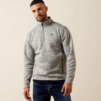 Ariat Mens Caldwell 1/4 Zip Sweater Nulla Heather
