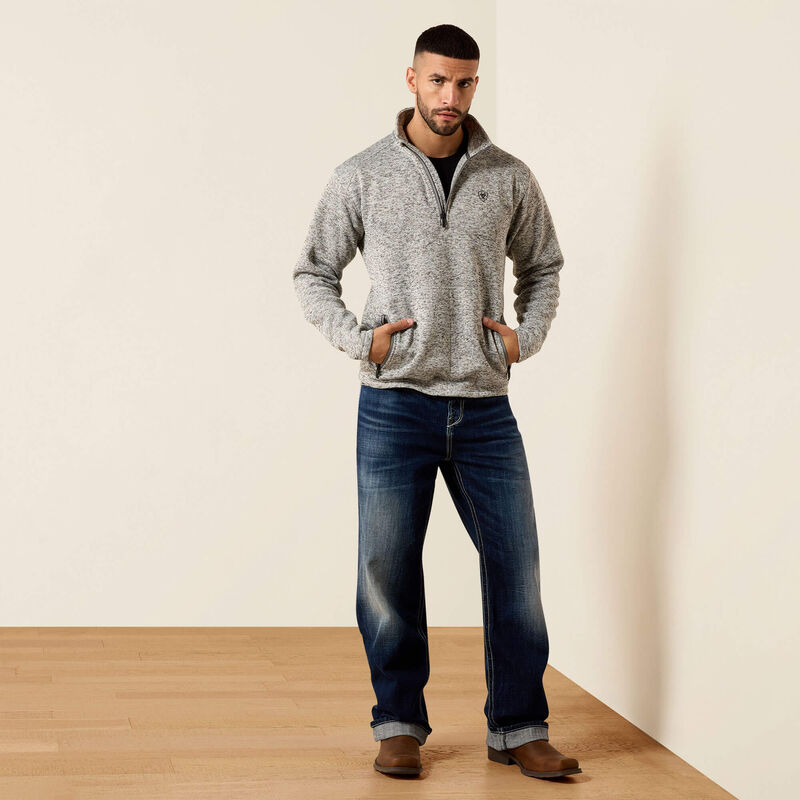 Ariat Mens Caldwell 1/4 Zip Sweater Nulla Heather