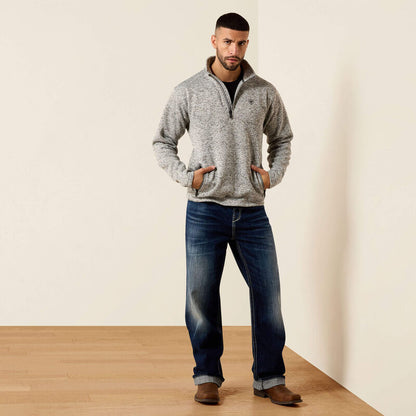 Ariat Mens Caldwell 1/4 Zip Sweater Nulla Heather