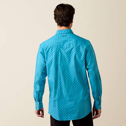 Ariat Mens Clovis Fitted Snap Shirt Navagio Bay Geo Print