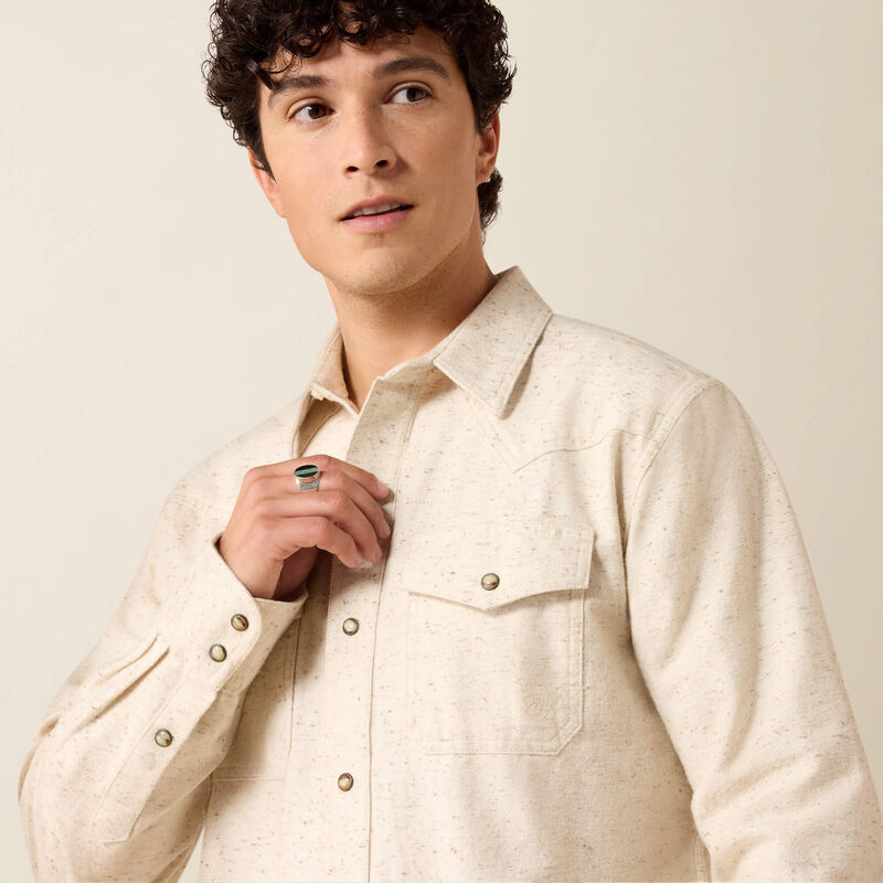 Ariat Mens Retro Hercules Fitted Snap Shirt Peyote