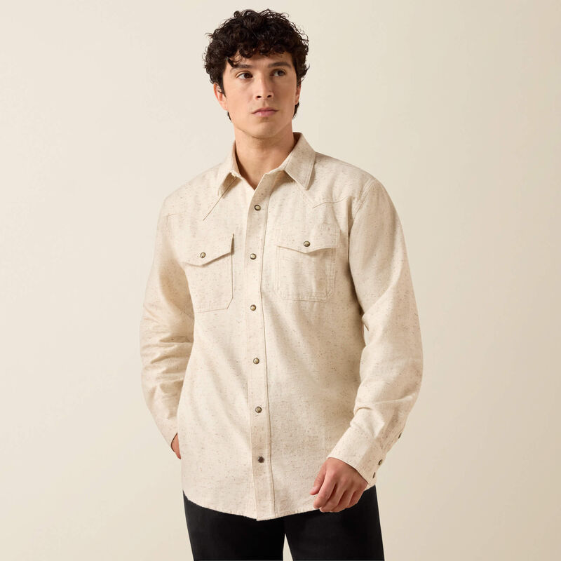 Ariat Mens Retro Hercules Fitted Snap Shirt Peyote