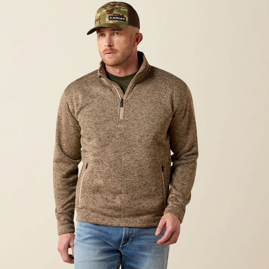 Ariat Mens Caldwell 1/4 Zip Sweater Savannah Tan