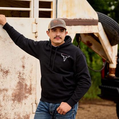 Ariat Mens Bison Bureau Hoodie Black