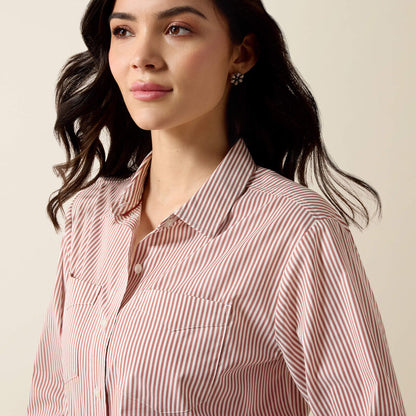 Ariat Ladies Everything Shirt Burnt Henna Stripe