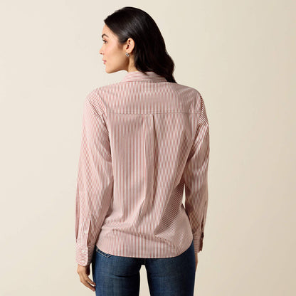 Ariat Ladies Everything Shirt Burnt Henna Stripe