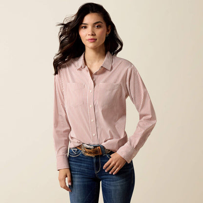 Ariat Ladies Everything Shirt Burnt Henna Stripe