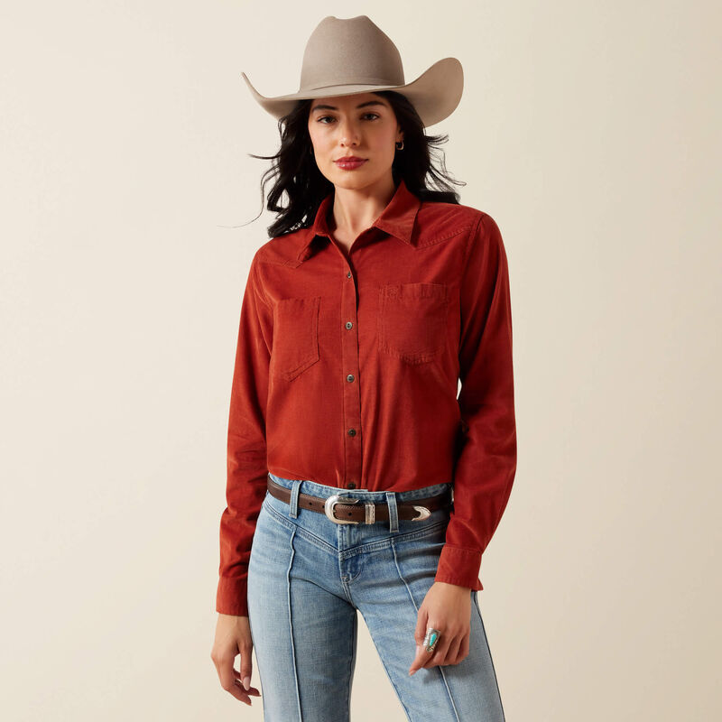 Ariat Ladies Billie Jean Shirt Burnt Henna