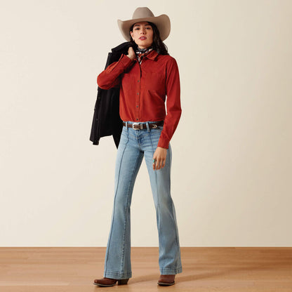 Ariat Ladies Billie Jean Shirt Burnt Henna