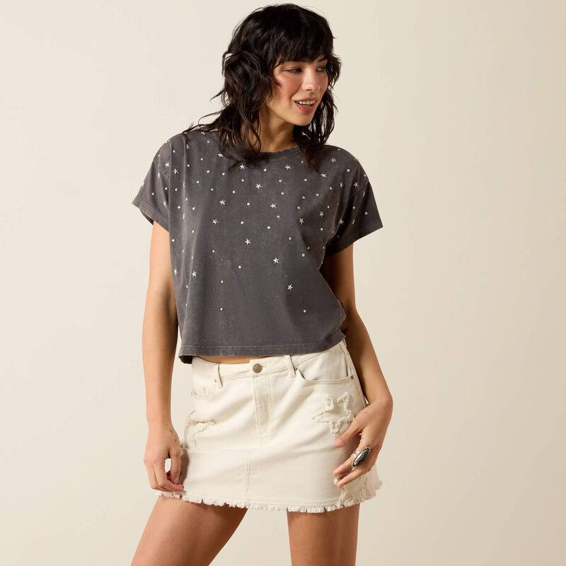 Ariat Ladies Star Studded T-Shirt Carbon Copy