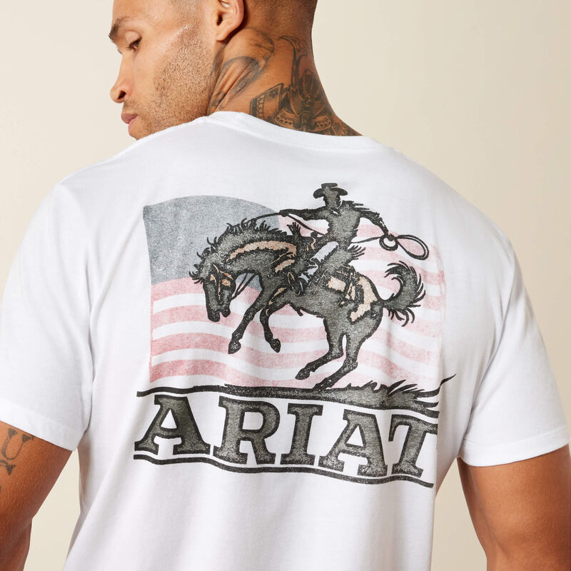Ariat Mens Ariat Freedom Flow T-Shirt White