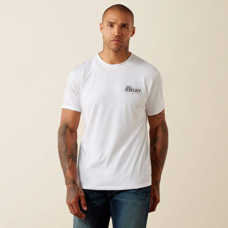 Ariat Mens Ariat Freedom Flow T-Shirt White