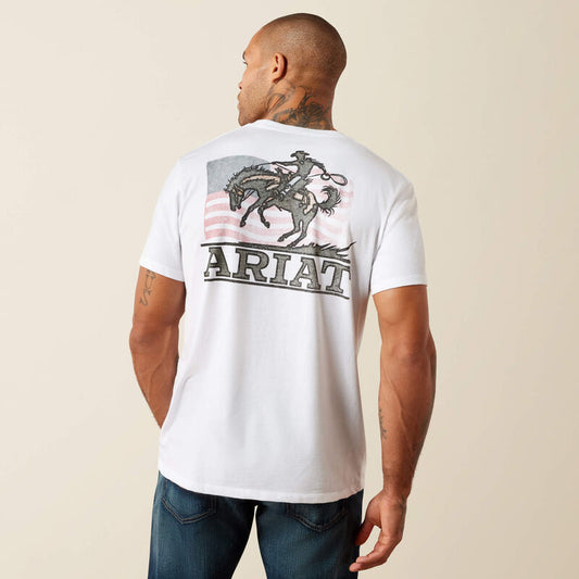 Ariat Mens Ariat Freedom Flow T-Shirt White