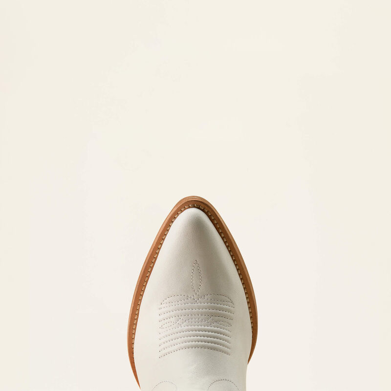 Ariat Ladies Beaux J Toe Western Boot Ivory Pearl/Maroon