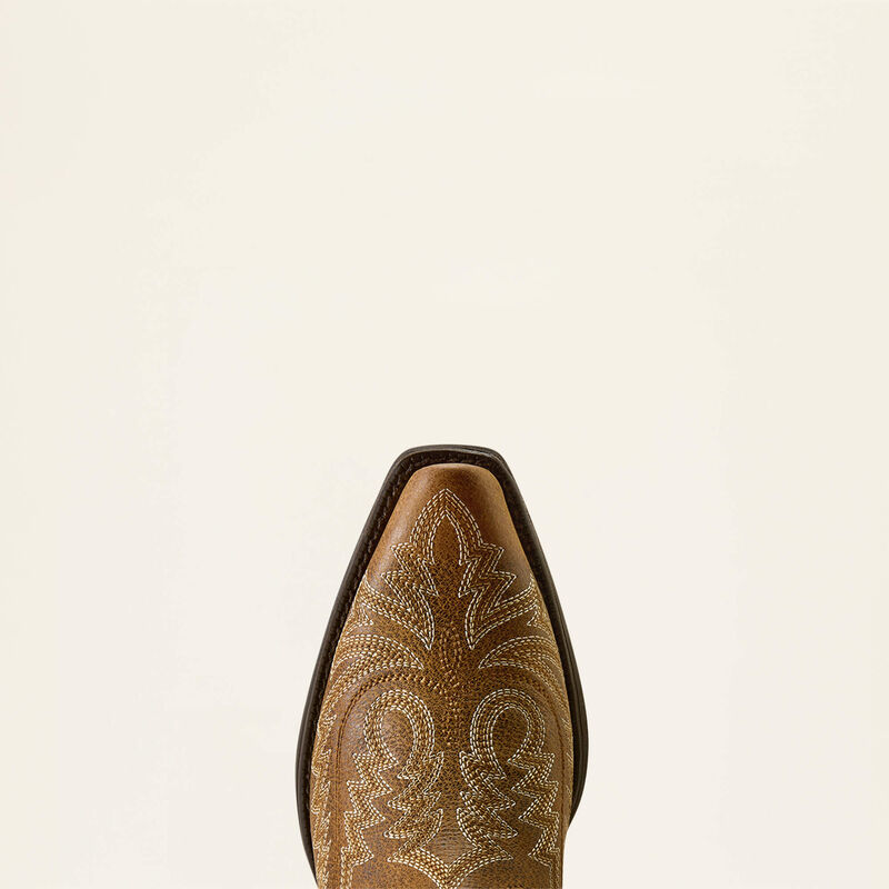 Ariat Ladies Round Up Collins D Toe Western Boot Brown Bomber