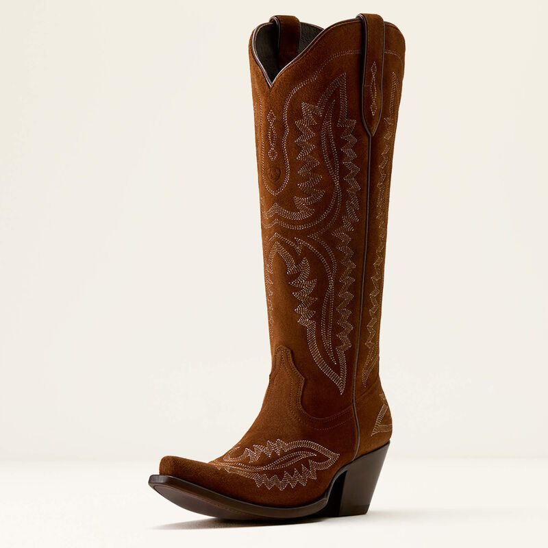 Ariat Ladies Casanova Western Boot Oiled Tan Suede