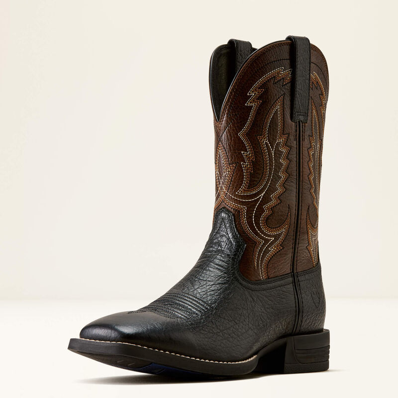 Ariat Mens Steadfast Wide Square Toe Cowboy Boot Void Black