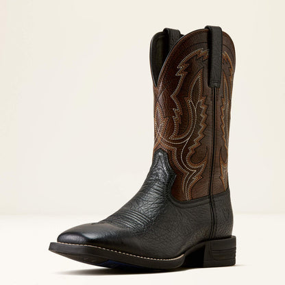 Ariat Mens Steadfast Wide Square Toe Cowboy Boot Void Black