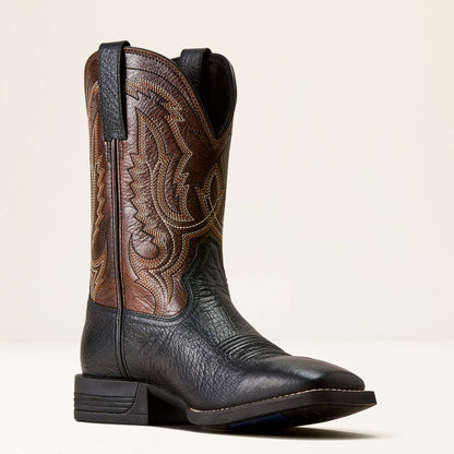 Ariat Mens Steadfast Wide Square Toe Cowboy Boot Void Black