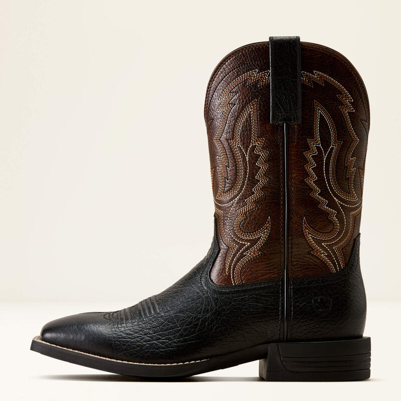 Ariat Mens Steadfast Wide Square Toe Cowboy Boot Void Black