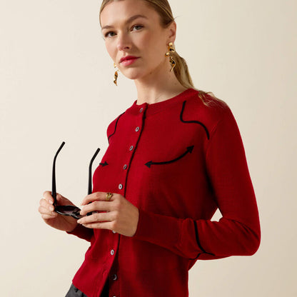 Ariat Dolly Cardigan Savy Red