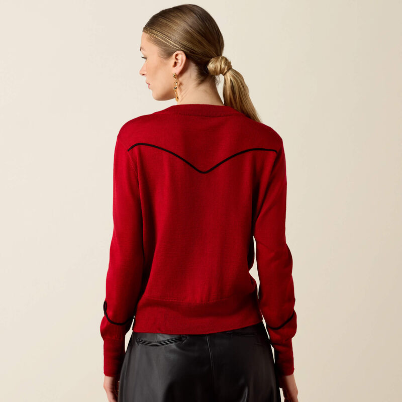 Ariat Dolly Cardigan Savy Red