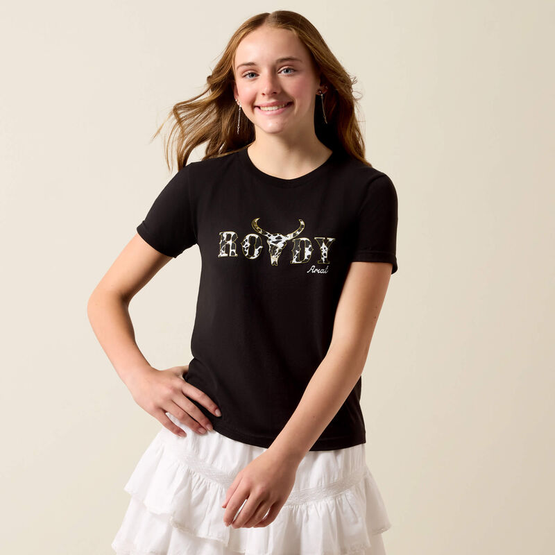 Ariat Kids Rowdy Cow Skull T-Shirt