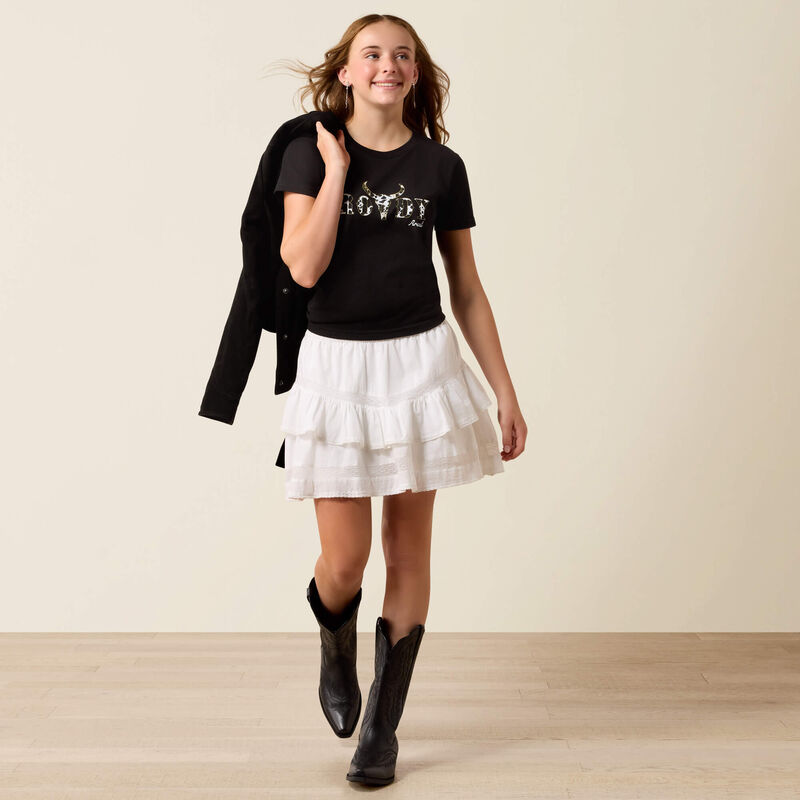 Ariat Kids Rowdy Cow Skull T-Shirt