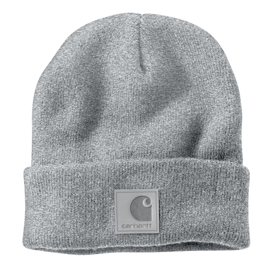 Carhartt Leather Batch Beanie Heather Gray