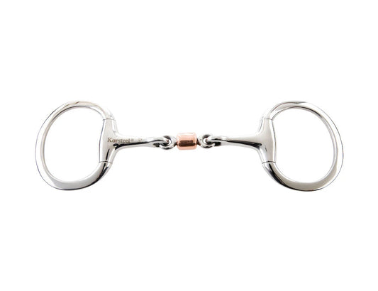 Korsteel Stainless Steel Copper Roller Mouth Eggbutt Snaffle Bit