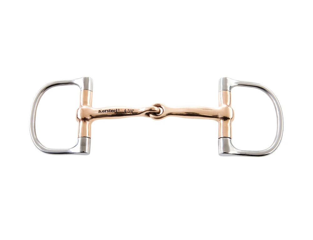 Korsteel Stainless Steel Copper Mouth Dee Ring Snaffle Bit