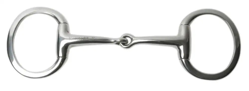 Korsteel Stainless Steel Medium Weight Solid Mouth Eggbutt Snaffle Bit