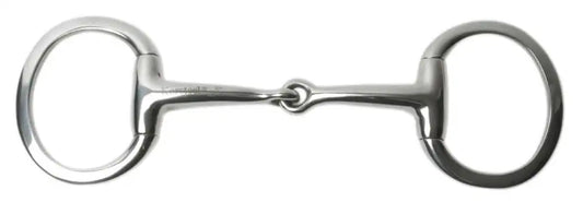 Korsteel Stainless Steel Medium Weight Solid Mouth Eggbutt Snaffle Bit