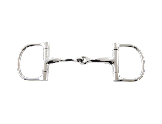 Korsteel Stainless Steel Slow Twist Dee Ring Snaffle Bit