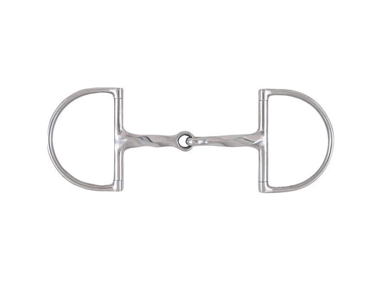 Korsteel Stainless Steel Slow Twist Hunter Dee Ring Snaffle Bit