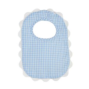 Mudpie Blue Scallop Bib