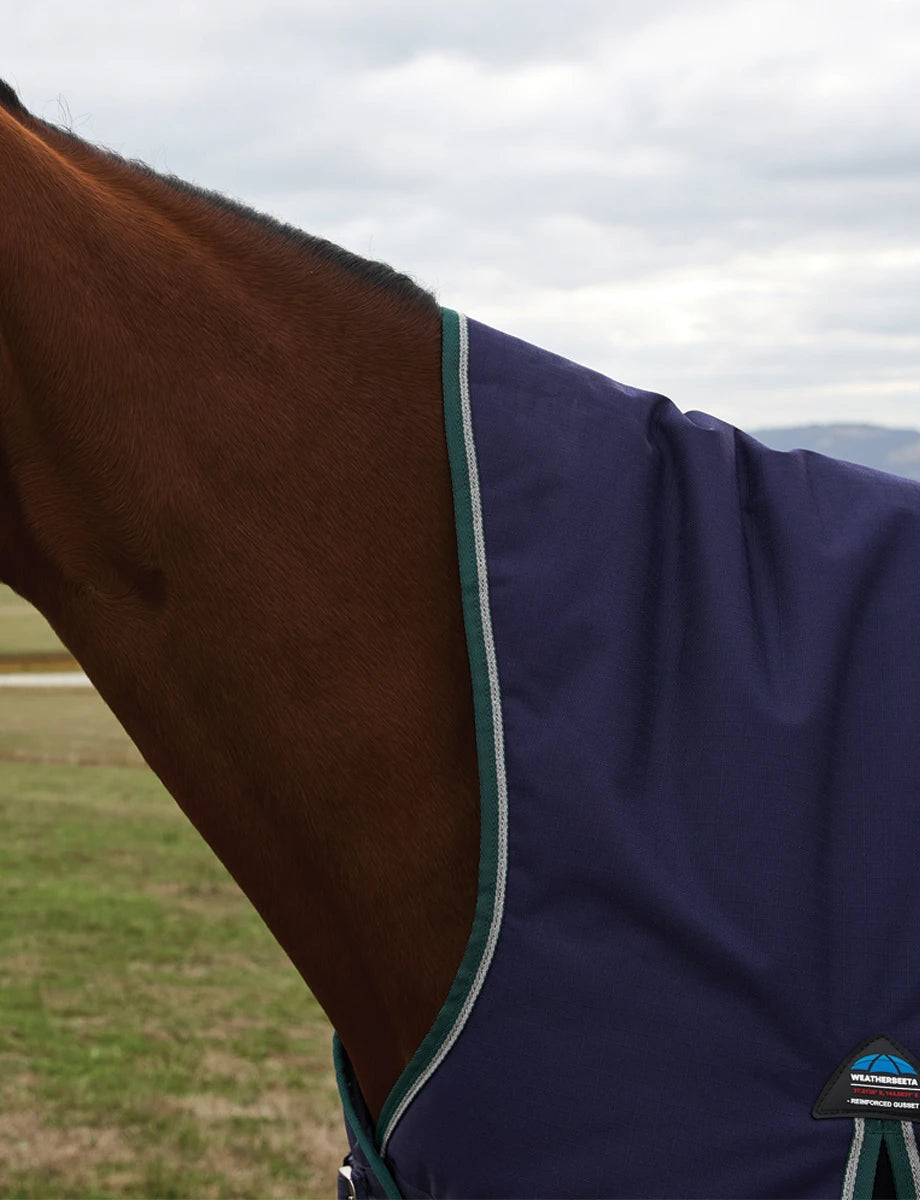 Weatherbeeta ComFiTec Plus Dynamic Turnout High Neck Navy/Forest Green