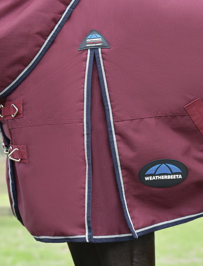 Weatherbeeta ComFiTec Essential Turnout Detach-A-Neck 360G Burgundy/Navy