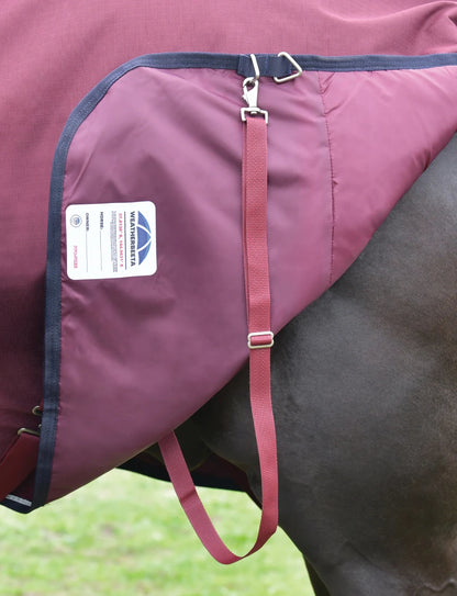 Weatherbeeta ComFiTec Essential Turnout Detach-A-Neck 360G Burgundy/Navy