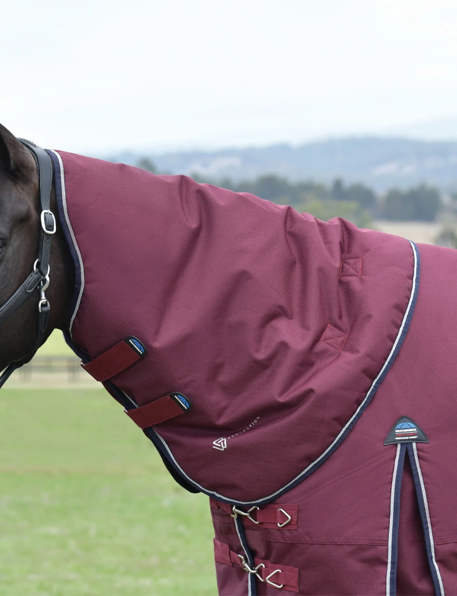 Weatherbeeta ComFiTec Essential Turnout Detach-A-Neck 360G Burgundy/Navy