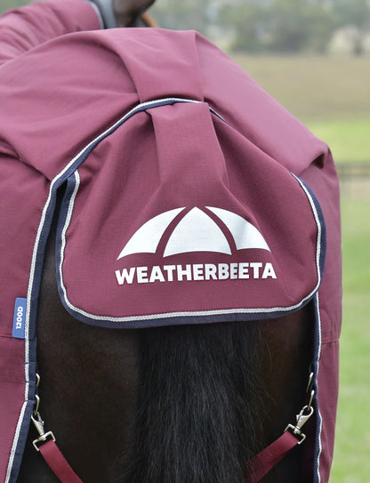 Weatherbeeta ComFiTec Essential Turnout Detach-A-Neck 360G Burgundy/Navy