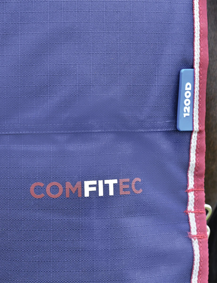 Weatherbeeta ComFiTec Essential Turnout Detach-A-Neck 360G Navy/Burgundy