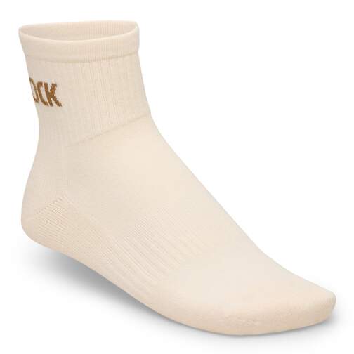 Birkenstock Pair Cotton Crew Ankle Sock Eggshell
