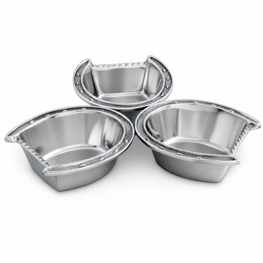 Arthur Court Horseshoe 3 Bowl Server
