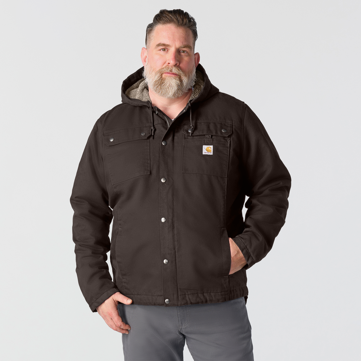 Carhartt Washed Duck Bartlett Jacket Dark Brown